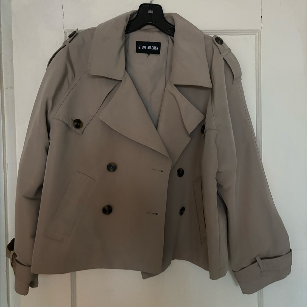 Steve Madden cropped trench - SIRUS JACKET KHAKI